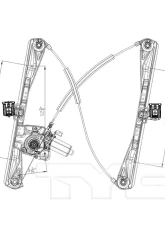 TYC Genera Power Window Motor and Regulator Assembly Lincoln LS Front Left 2000-2002                                     - 660314 - Image 2