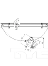 TYC Genera Power Window Motor and Regulator Assembly Nissan Front Right                                     - 660315 - Image 2