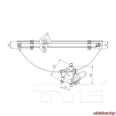 TYC Genera Power Window Motor and Regulator Assembly Nissan Front Right - 660315