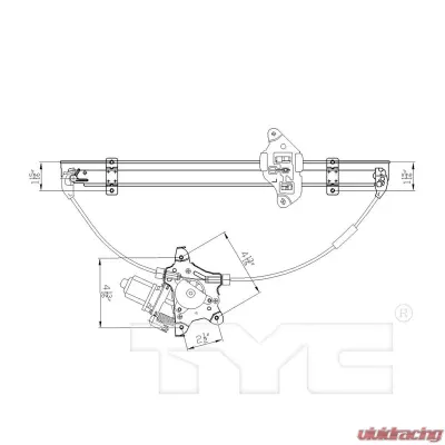 TYC Genera Power Window Motor and Regulator Assembly Nissan Front Left 2005-2010 - 660316