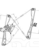 TYC Genera Power Window Motor and Regulator Assembly Pontiac G6 Front Right 2005-2010                                     - 660317 - Image 4