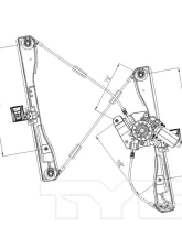 TYC Genera Power Window Motor and Regulator Assembly Pontiac G6 Front Left 2005-2010                                     - 660318 - Image 4