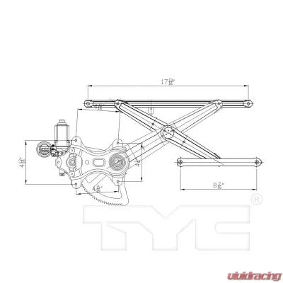 TYC Genera Power Window Motor and Regulator Assembly Toyota FJ Cruiser Front Left 2007-2014 - 660320