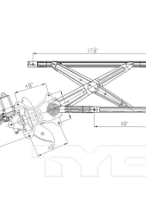 TYC Genera Power Window Motor and Regulator Assembly Toyota Sienna Front Left 2004-2010                                     - 660322 - Image 4