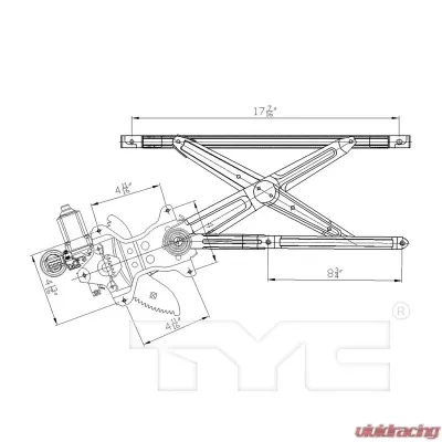 TYC Genera Power Window Motor and Regulator Assembly Toyota Sienna Front Left 2004-2010 - 660322