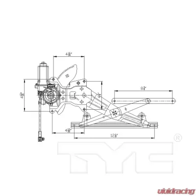 TYC Genera Power Window Motor and Regulator Assembly Toyota Camry Rear Right 1997-2001 - 660391