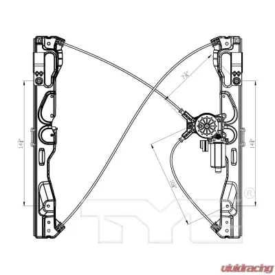 TYC Genera Power Window Motor and Regulator Assembly Ford F-150 Front Left 2009-2010 - 660400