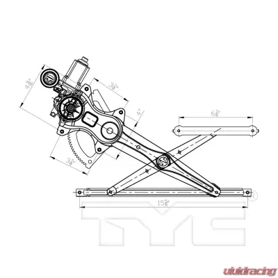 TYC Genera Power Window Motor and Regulator Assembly Front Right - 660401
