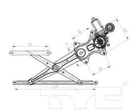TYC Genera Power Window Motor and Regulator Assembly Front Left