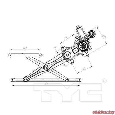TYC Genera Power Window Motor and Regulator Assembly Front Left - 660402