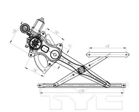 TYC Genera Power Window Motor and Regulator Assembly Scion tC Front Right 2005-2010