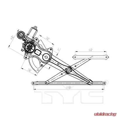 TYC Genera Power Window Motor and Regulator Assembly Scion tC Front Right 2005-2010 - 660403