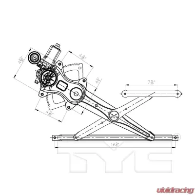 TYC Genera Power Window Motor and Regulator Assembly Toyota Rav4 Front Right 2006-2012 - 660407