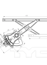 TYC Genera Power Window Motor and Regulator Assembly Chevrolet Aveo Front Right 2004-2006                                     - 660411 - Image 3