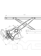 TYC Genera Power Window Motor and Regulator Assembly Chevrolet Aveo Front Right 2007-2011                                     - 660413 - Image 3