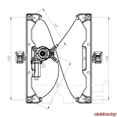 TYC Genera Power Window Motor and Regulator Assembly Chevrolet HHR Front Right 2006-2011 - 660417