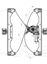 TYC Genera Power Window Motor and Regulator Assembly Chevrolet HHR Front Left 2006-2011                                     - 660418 - Image 3