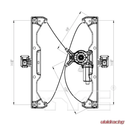 TYC Genera Power Window Motor and Regulator Assembly Chevrolet HHR Front Left 2006-2011 - 660418