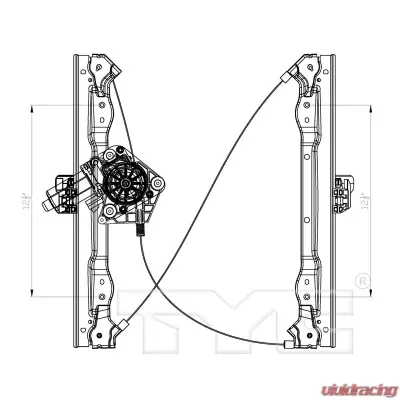 TYC Genera Power Window Motor and Regulator Assembly Dodge Avenger Front Right 2008-2010 - 660421