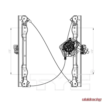 TYC Genera Power Window Motor and Regulator Assembly Dodge Avenger Front Left 2008-2010 - 660422