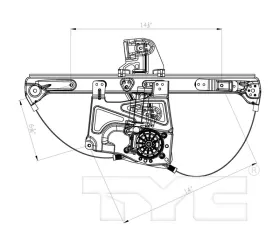 TYC Genera Power Window Motor and Regulator Assembly Cadillac DeVille Front Right 2000-2001