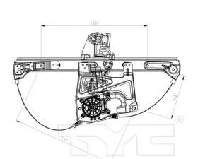 TYC Genera Power Window Motor and Regulator Assembly Cadillac DeVille Front Left 2000-2001