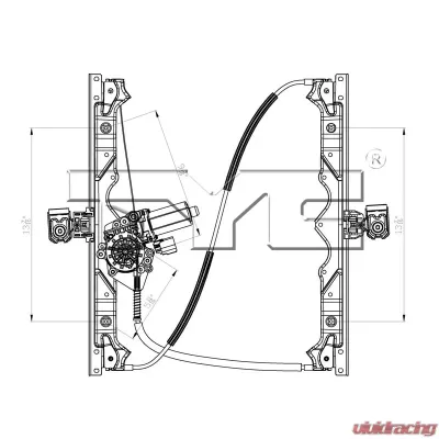TYC Genera Power Window Motor and Regulator Assembly Jeep Grand Cherokee Front Right 2006-2010 - 660429