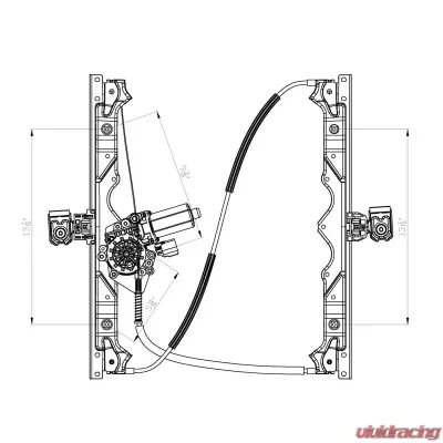 TYC Genera Power Window Motor and Regulator Assembly Jeep Grand Cherokee Front Right 2006-2010 - 660429