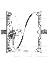 TYC Genera Power Window Motor and Regulator Assembly Jeep Grand Cherokee Front Right 2006-2010                                     - 660429 - Image 4