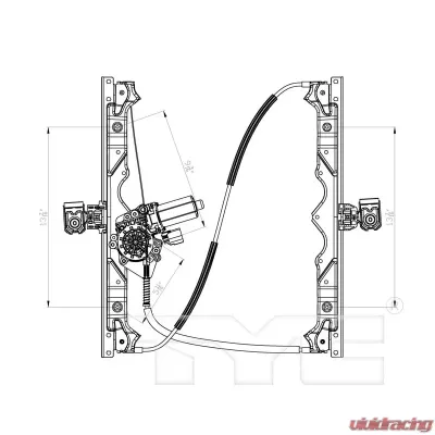 TYC Genera Power Window Motor and Regulator Assembly Jeep Grand Cherokee Front Right 2006-2010 - 660429