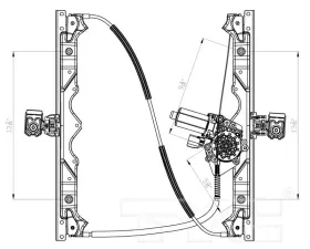 TYC Genera Power Window Motor and Regulator Assembly Jeep Grand Cherokee Front Left 2006-2010