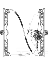 TYC Genera Power Window Motor and Regulator Assembly Jeep Grand Cherokee Front Left 2006-2010                                     - 660430 - Image 5