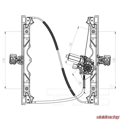 TYC Genera Power Window Motor and Regulator Assembly Jeep Grand Cherokee Front Left 2006-2010 - 660430