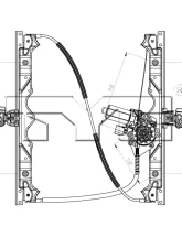 TYC Genera Power Window Motor and Regulator Assembly Jeep Grand Cherokee Front Left 2006-2010                                     - 660430 - Image 3