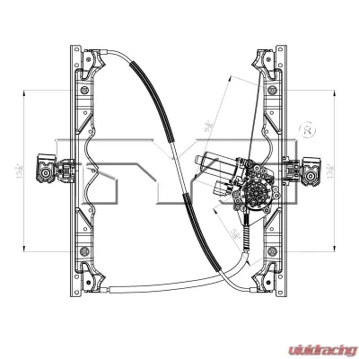 TYC Genera Power Window Motor and Regulator Assembly Jeep Grand Cherokee Front Left 2006-2010 - 660430