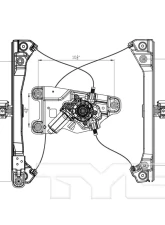 TYC Genera Power Window Motor and Regulator Assembly Front Left                                     - 660446 - Image 3