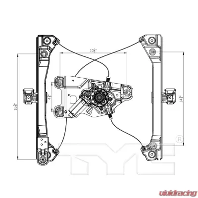 TYC Genera Power Window Motor and Regulator Assembly Front Left - 660446