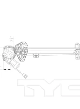 TYC Genera Power Window Motor and Regulator Assembly Honda Rear Right                                     - 660461 - Image 3