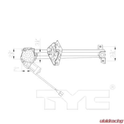 TYC Genera Power Window Motor and Regulator Assembly Honda Civic Rear Right 2006-2011 - 660463