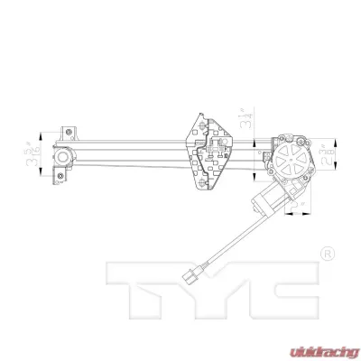 TYC Genera Power Window Motor and Regulator Assembly Honda Civic Rear Left 2006-2011 - 660464