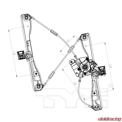 TYC Genera Power Window Motor and Regulator Assembly Front Right - 660471