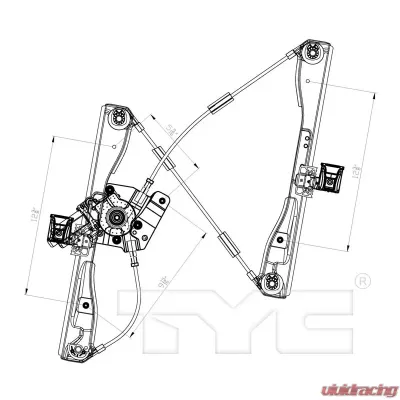 TYC Genera Power Window Motor and Regulator Assembly Chevrolet Malibu Front Left 2008-2012 - 660472