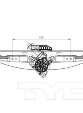 TYC Genera Power Window Motor and Regulator Assembly Rear Right                                     - 660473 - Image 2