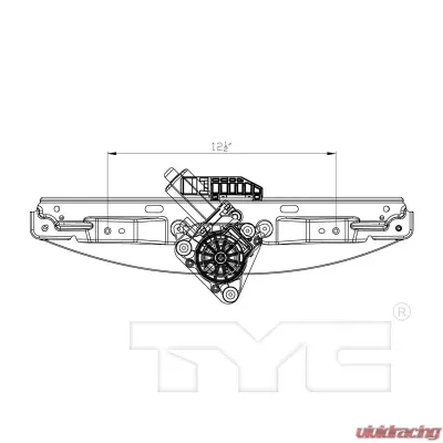TYC Genera Power Window Motor and Regulator Assembly Rear Right - 660473