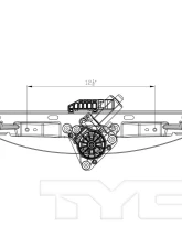 TYC Genera Power Window Motor and Regulator Assembly Rear Left                                     - 660474 - Image 2