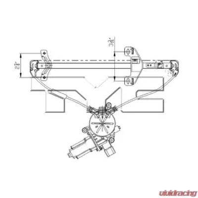 TYC Genera Power Window Motor and Regulator Assembly Honda Accord Rear Right 2003-2007 - 660485