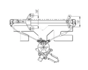 TYC Genera Power Window Motor and Regulator Assembly Honda Accord Rear Left 2003-2007