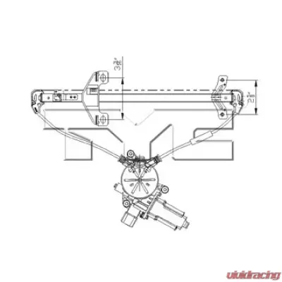TYC Genera Power Window Motor and Regulator Assembly Honda Accord Rear Left 2003-2007 - 660486