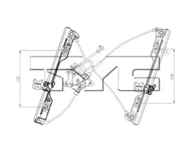 TYC Genera Power Window Motor and Regulator Assembly Nissan Altima Front Left 2002-2006