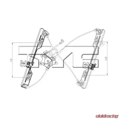 TYC Genera Power Window Motor and Regulator Assembly Nissan Altima Front Left 2002-2006 - 660488